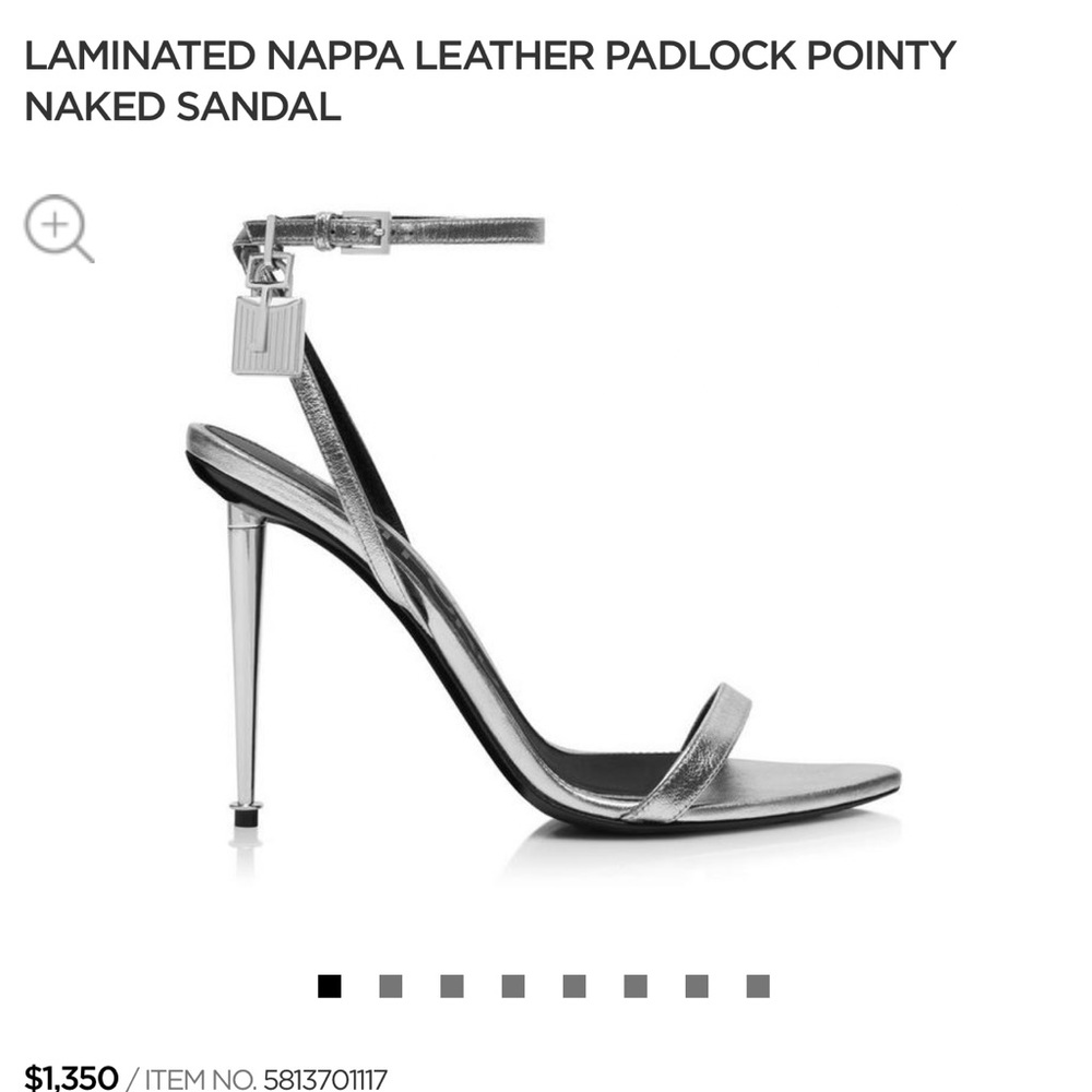 TOM FORD LEATHER POINTY NAKED SANDAL